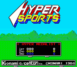 Hyper Sports Title Screen